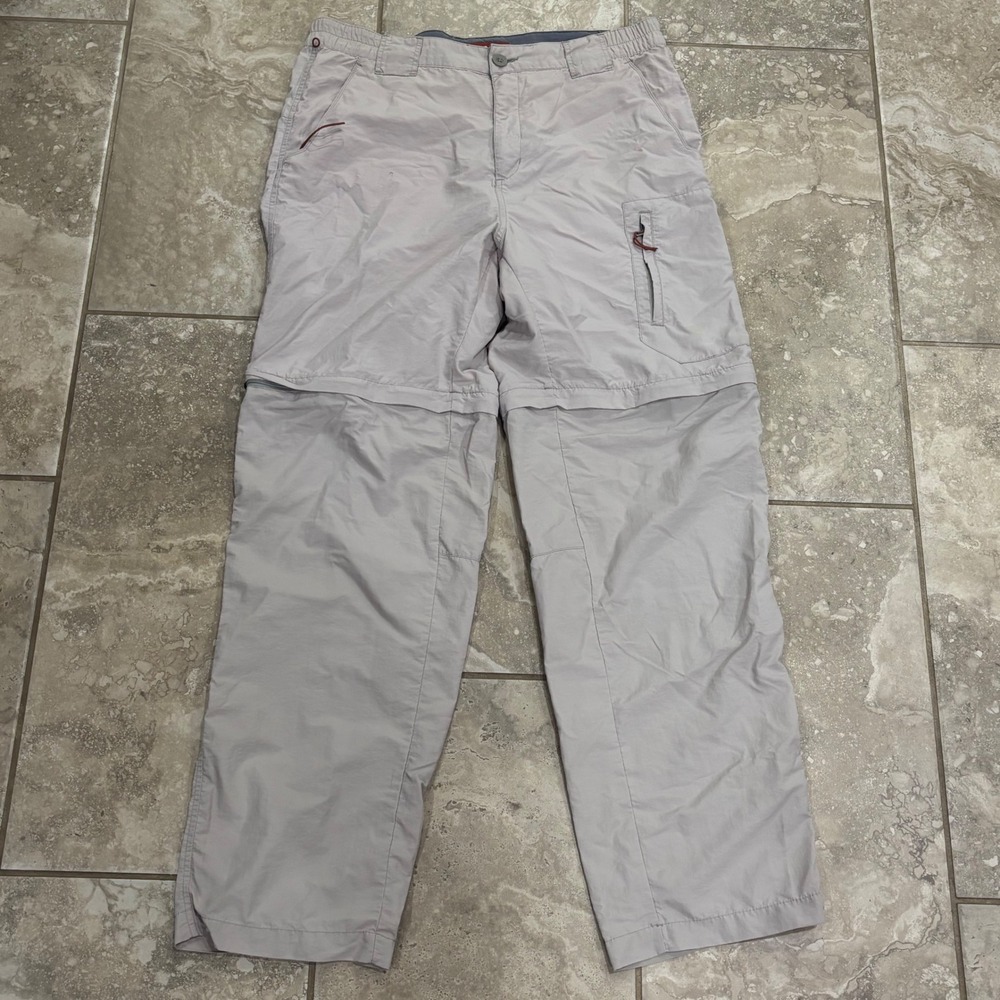 Simms Fishing Products Mens Medium Convertible Zip Off Pants Shorts Tan Nylon